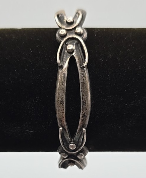 Vintage Taxco 980 Fine Silver Cuff 1940s Mexico Split Band 24.15g Modernist