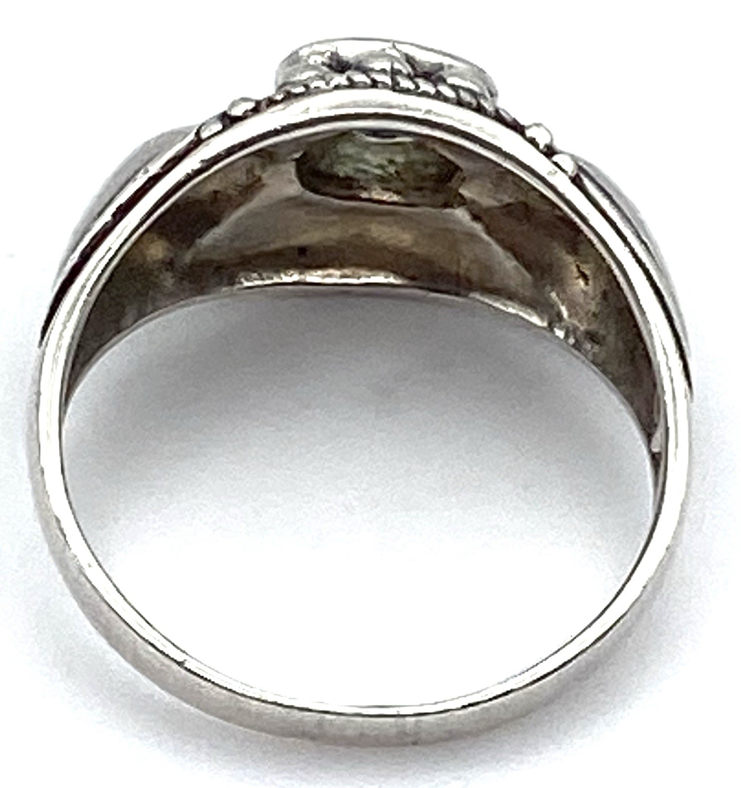 Vintage Sterling Slver / 925 Blue Topaz Hearts Ring Size 9