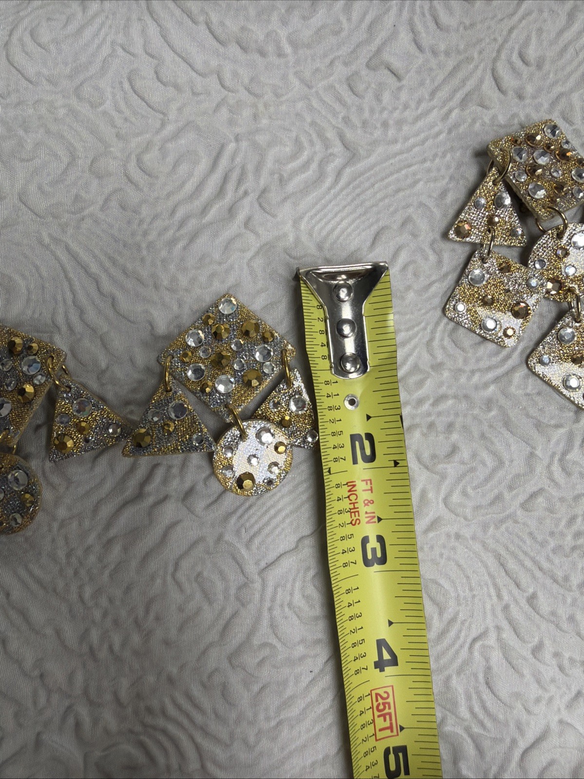 Vintage 1980s (2) MAM Retro Style Glitzy Chimes Clip Dangle Earrings Geometric