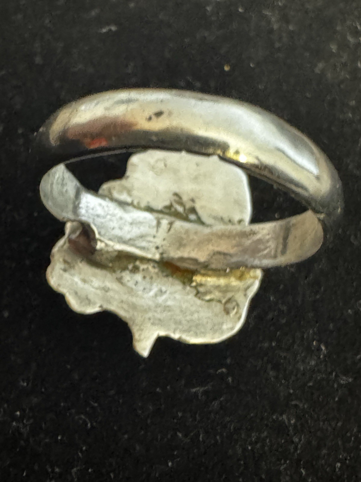 Vintage Grape Cluster Leaf Ring Silver-Tone – Statement