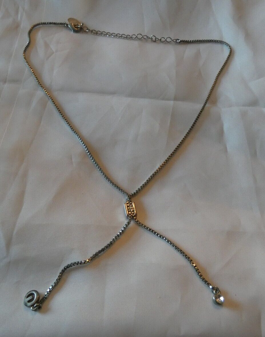 VINTAGE SILVER CHAIN NECKLACE 18 INCH GWEN STEFANI