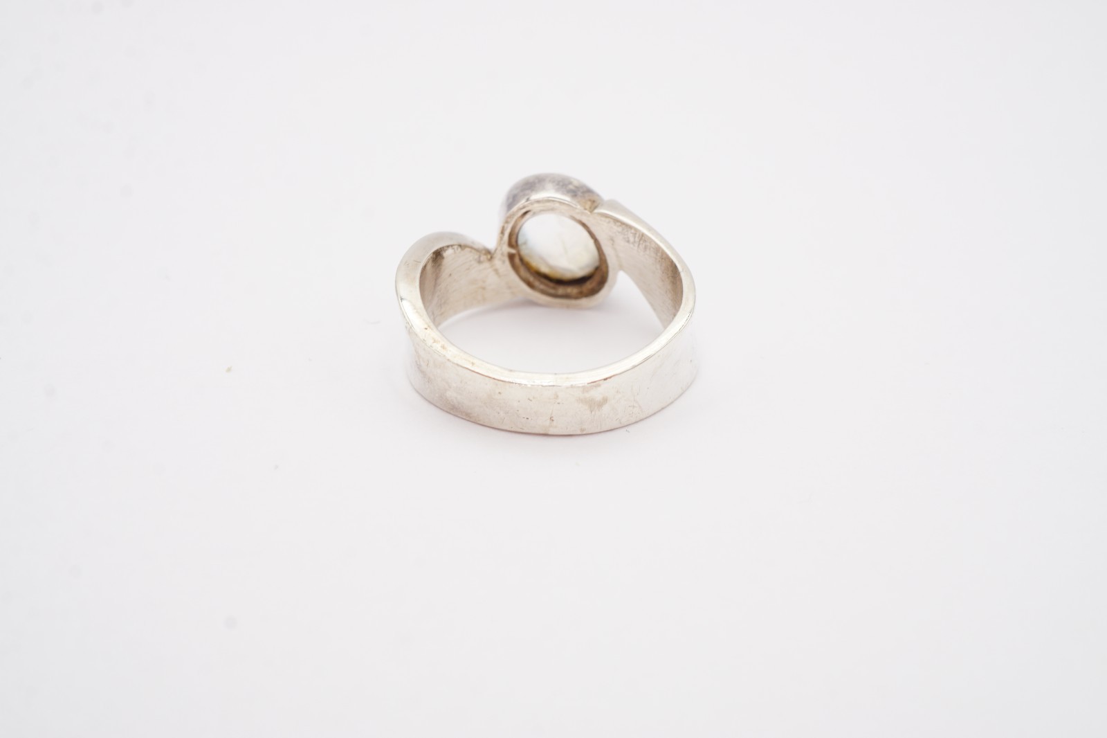 Vintage Sterling Silver 925 Clear Stone Ring Size 5.75