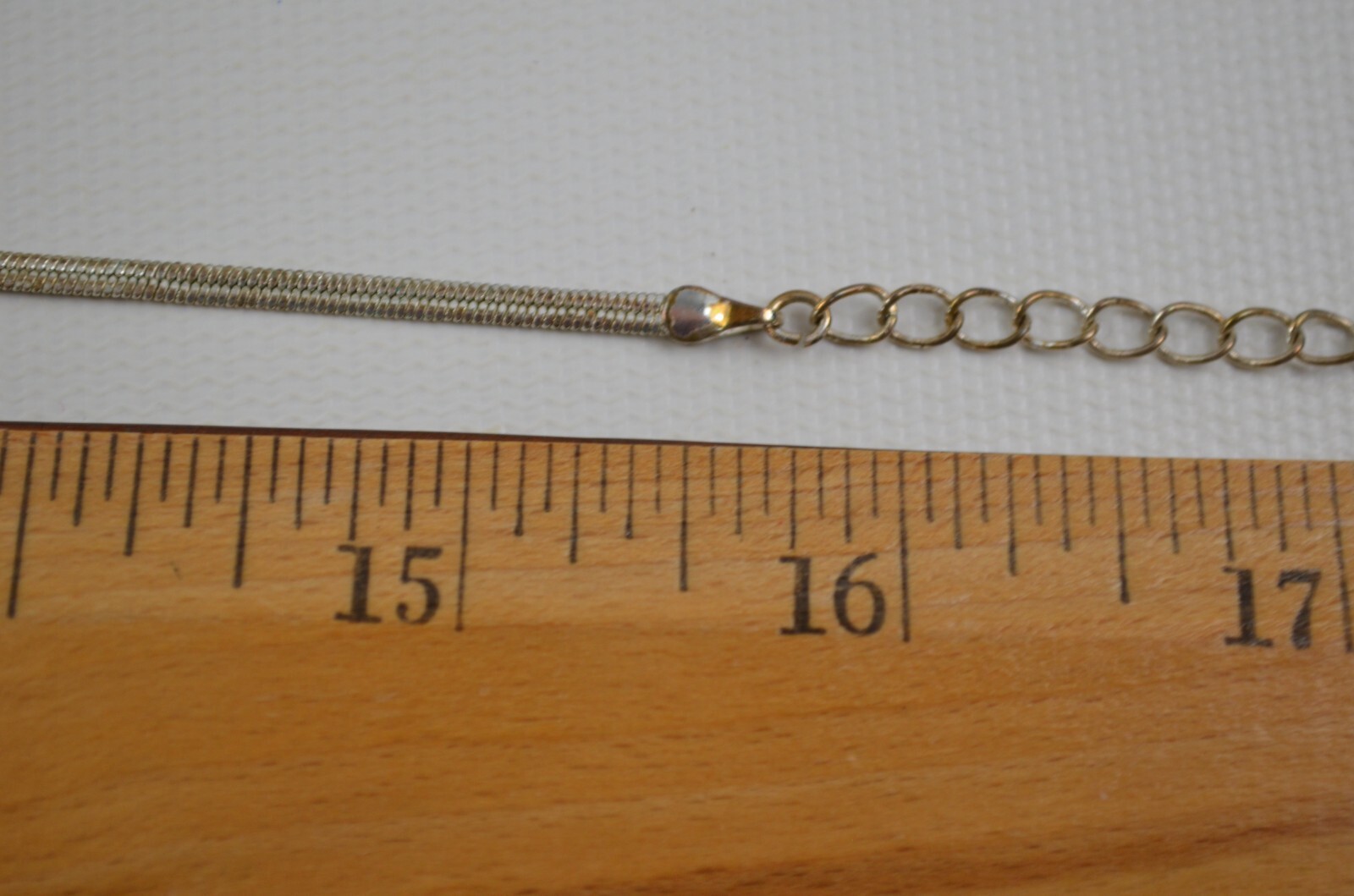 Vintage Necklace With Blue Teardrop Pendant 19″