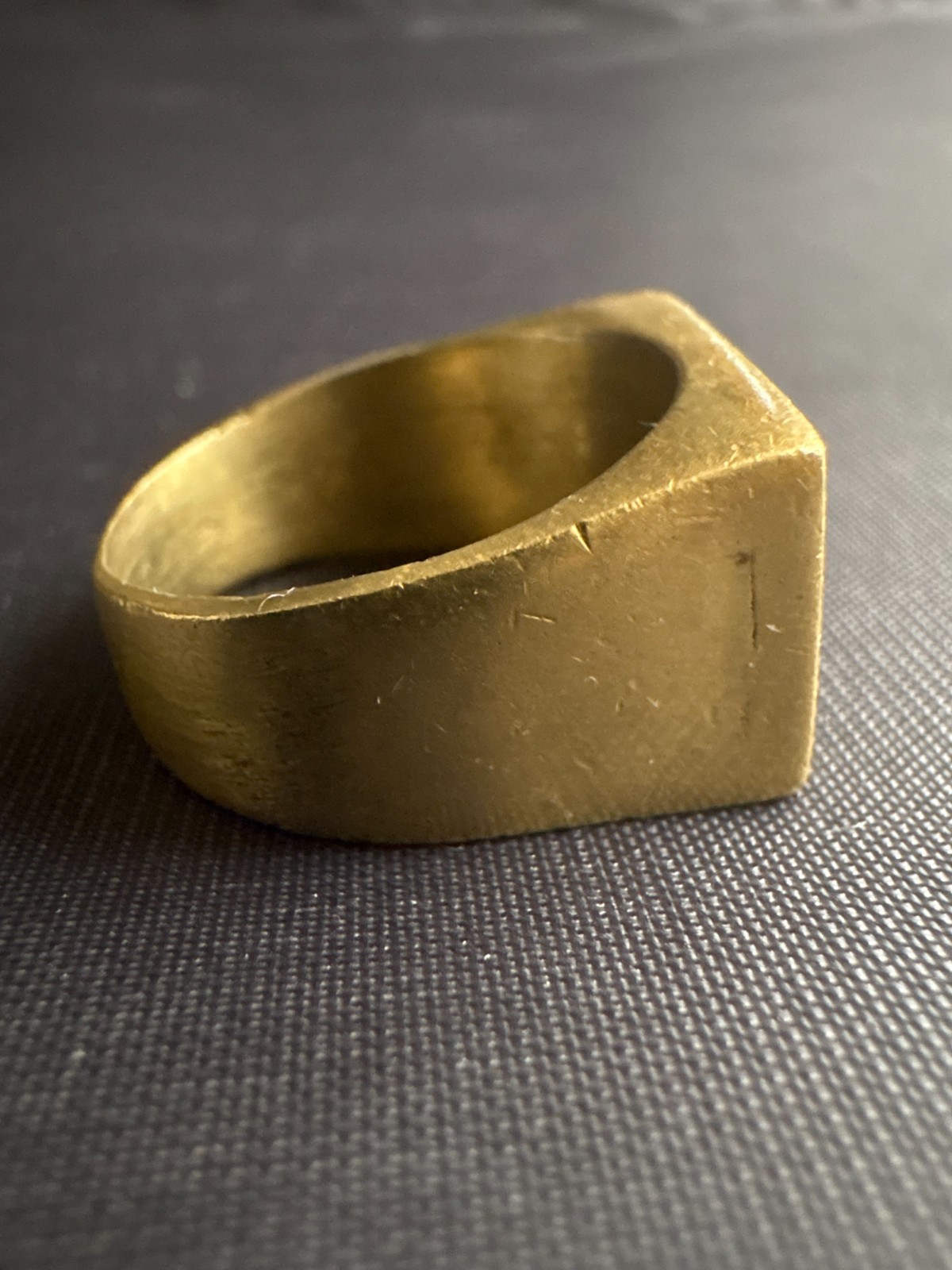Vintage Moroccan Tuareg Brass Ring Berber Sahara Handmade Ring Size 9.5 US
