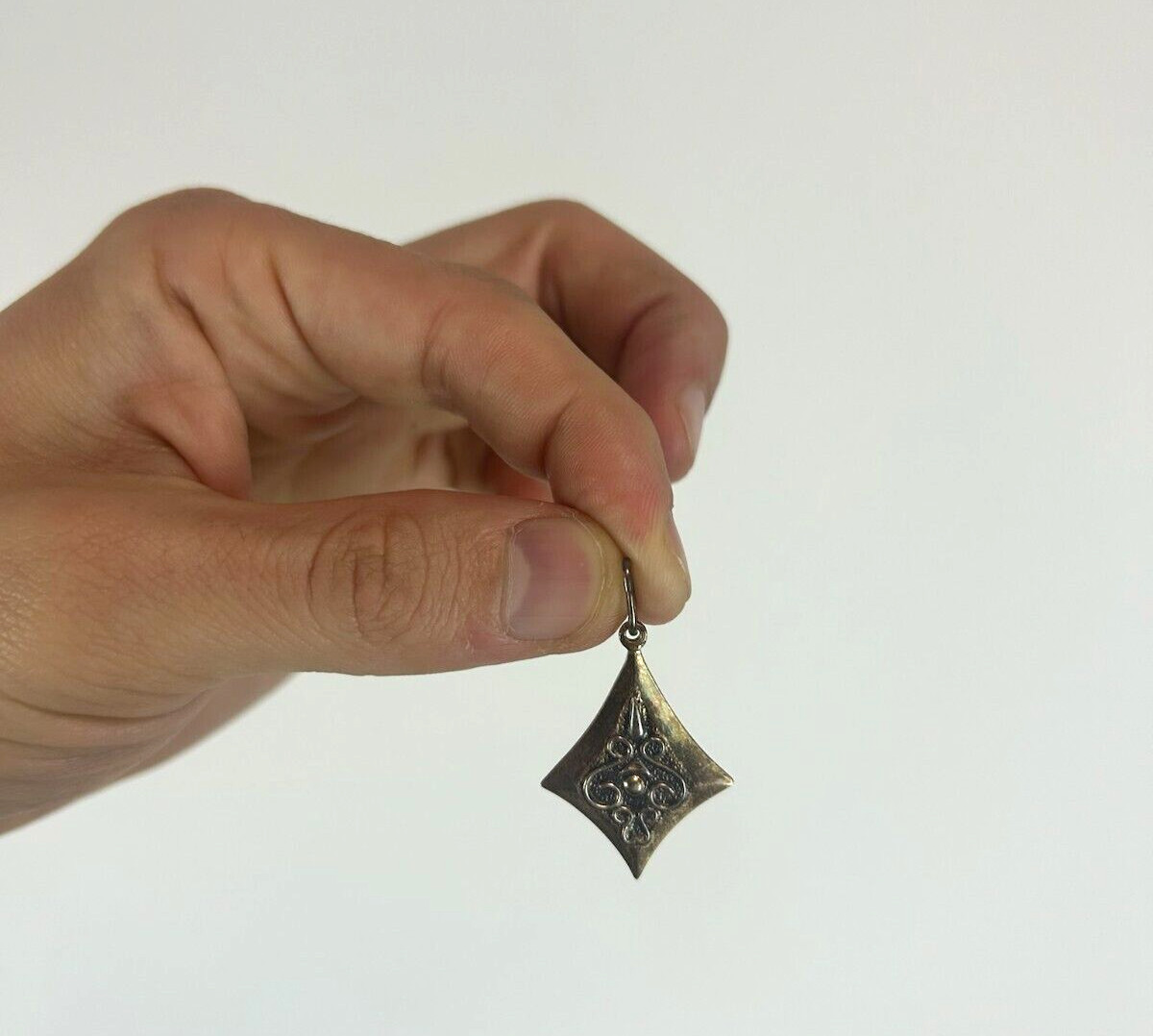 Vintage Soviet women’s jewelry, pendant silver 875 with a star USSR