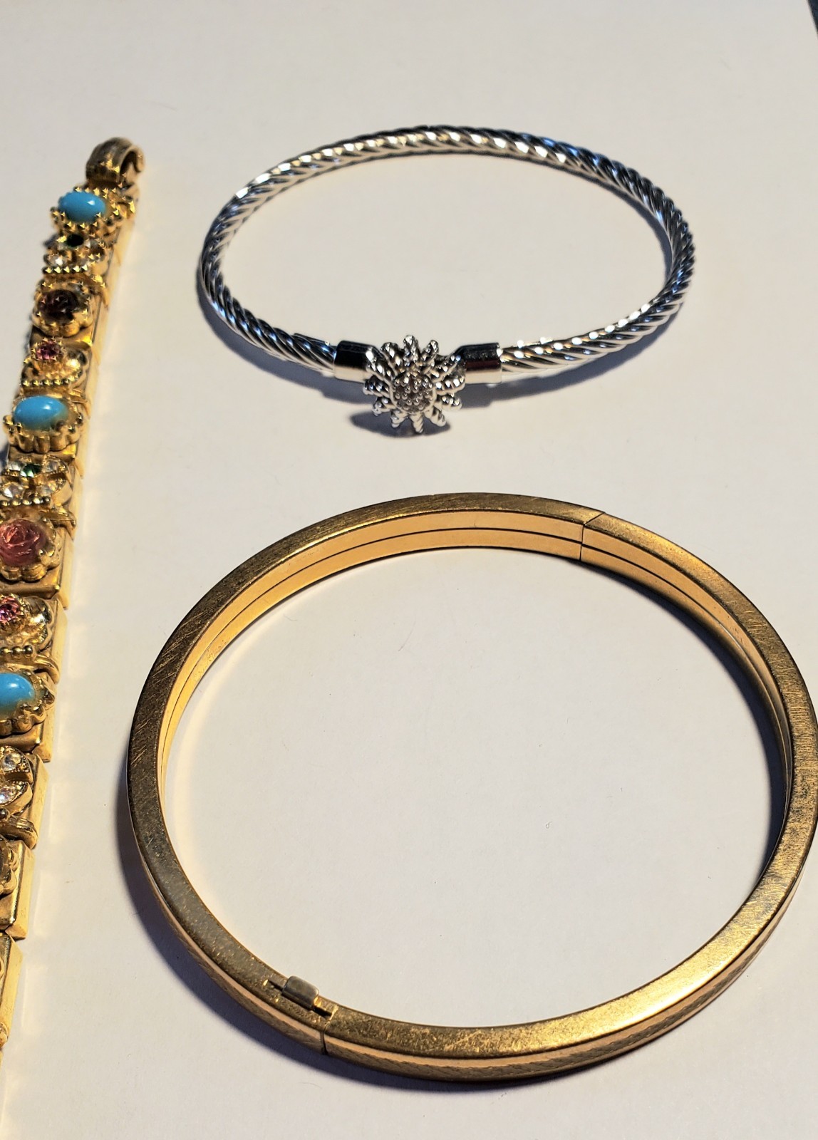 Vintage Bracelet Lot Of 6, Different Makers, Styles, Composition, Ages, Color