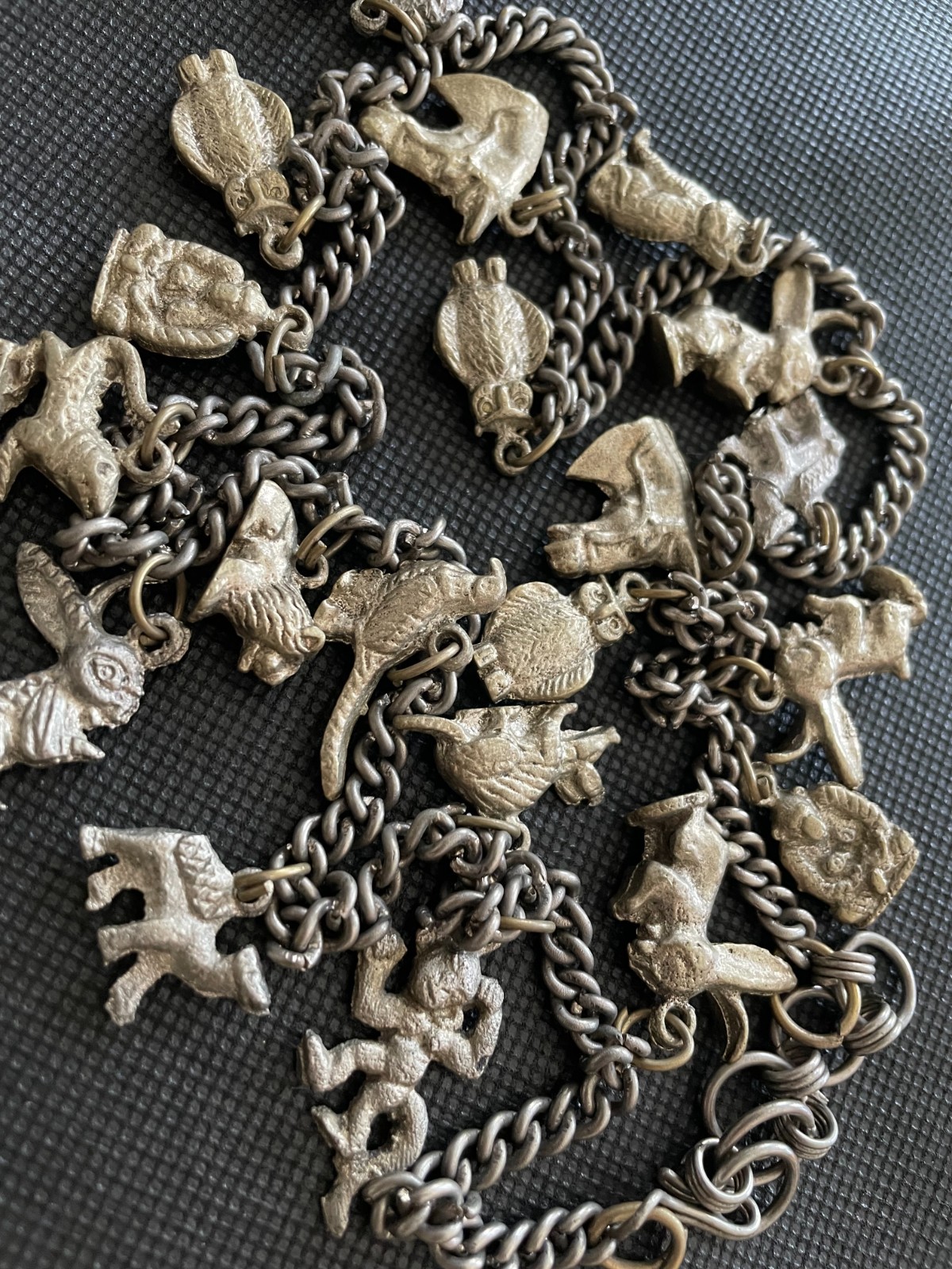Heavy Silver Metal Necklace Owl Parrot Camel Monkey Rabbit Horse Animal Charms