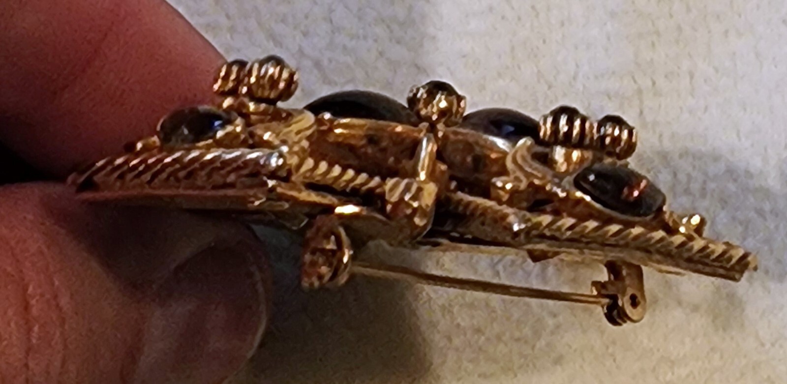 Vintage Cannetille Gold-tone Maltese Cross Pin/Brooch, By Florenza?