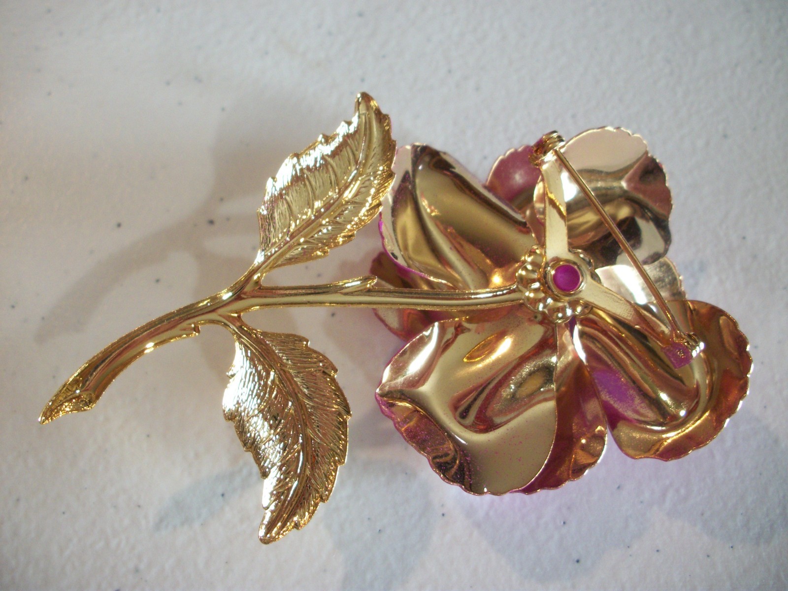 MeTaL ENaMeL* /PURPLE/WHITE POLKA DOT/FX PEARL SPRINGTIME BEAUTY\* FLoWeR PiN
