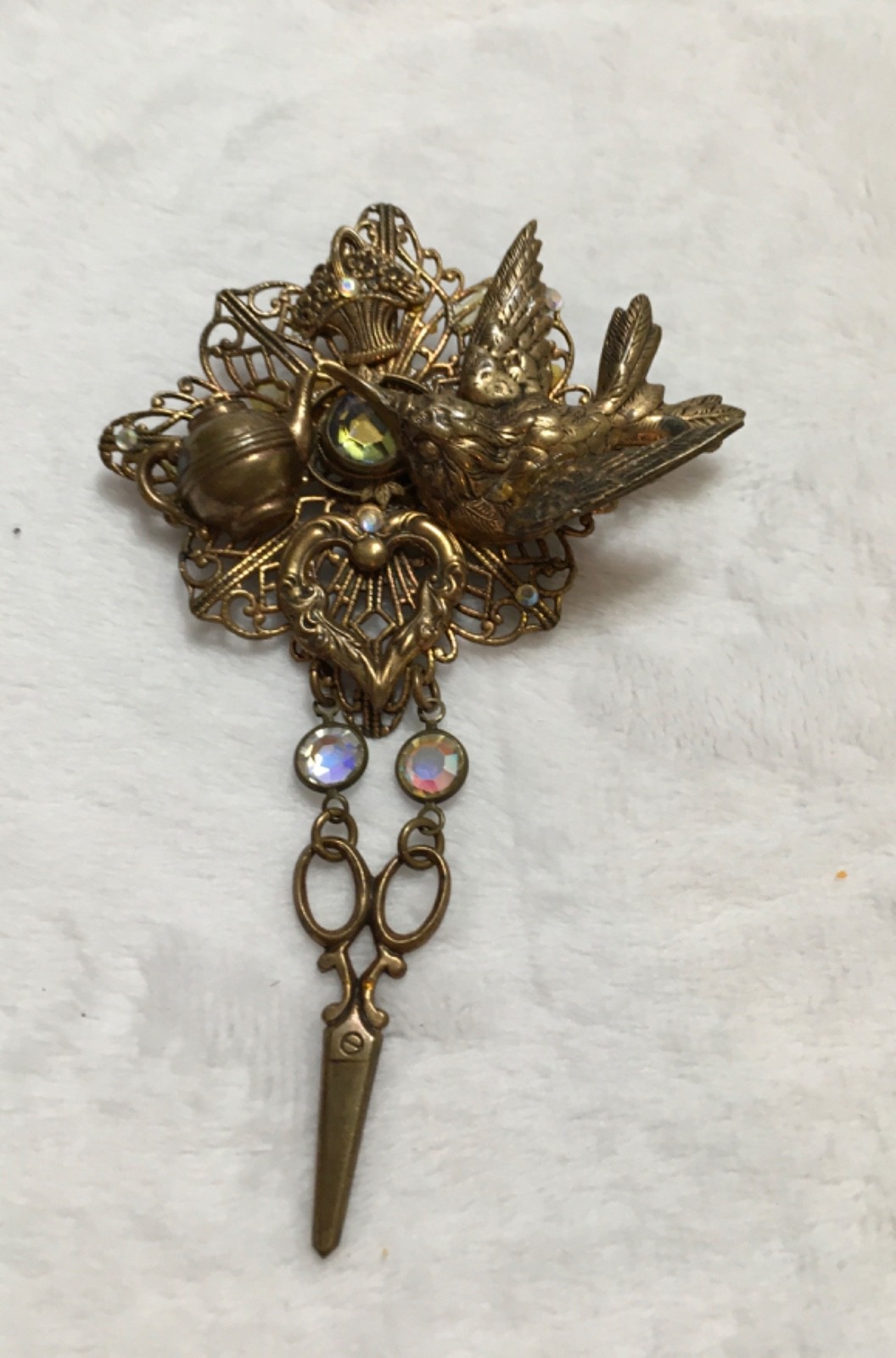 Vintage Style Ornate Brass Brooch / Pin *see description below* CI-J-BR-45