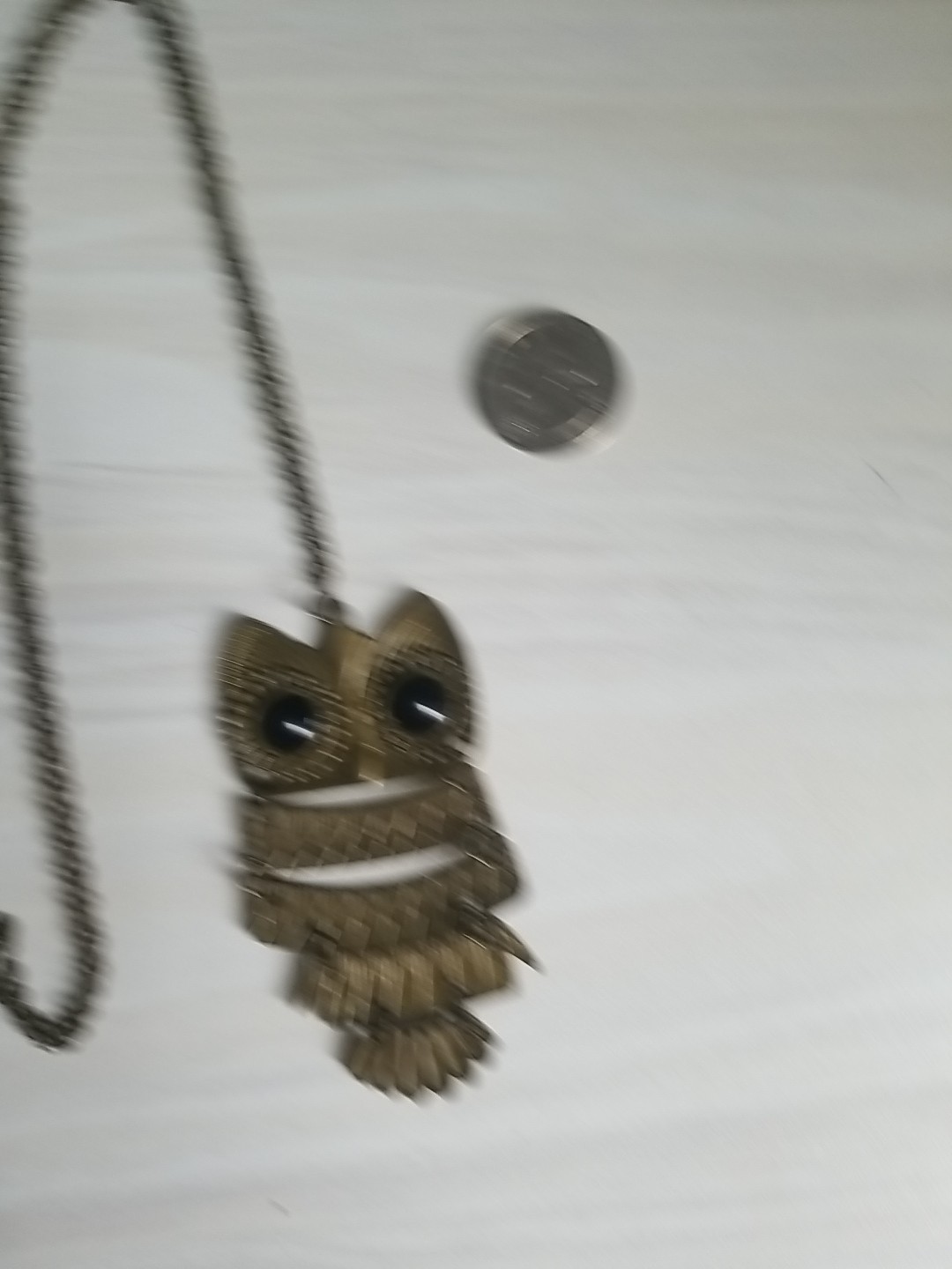 vintage articulated owl pendant necklace (Brand new)