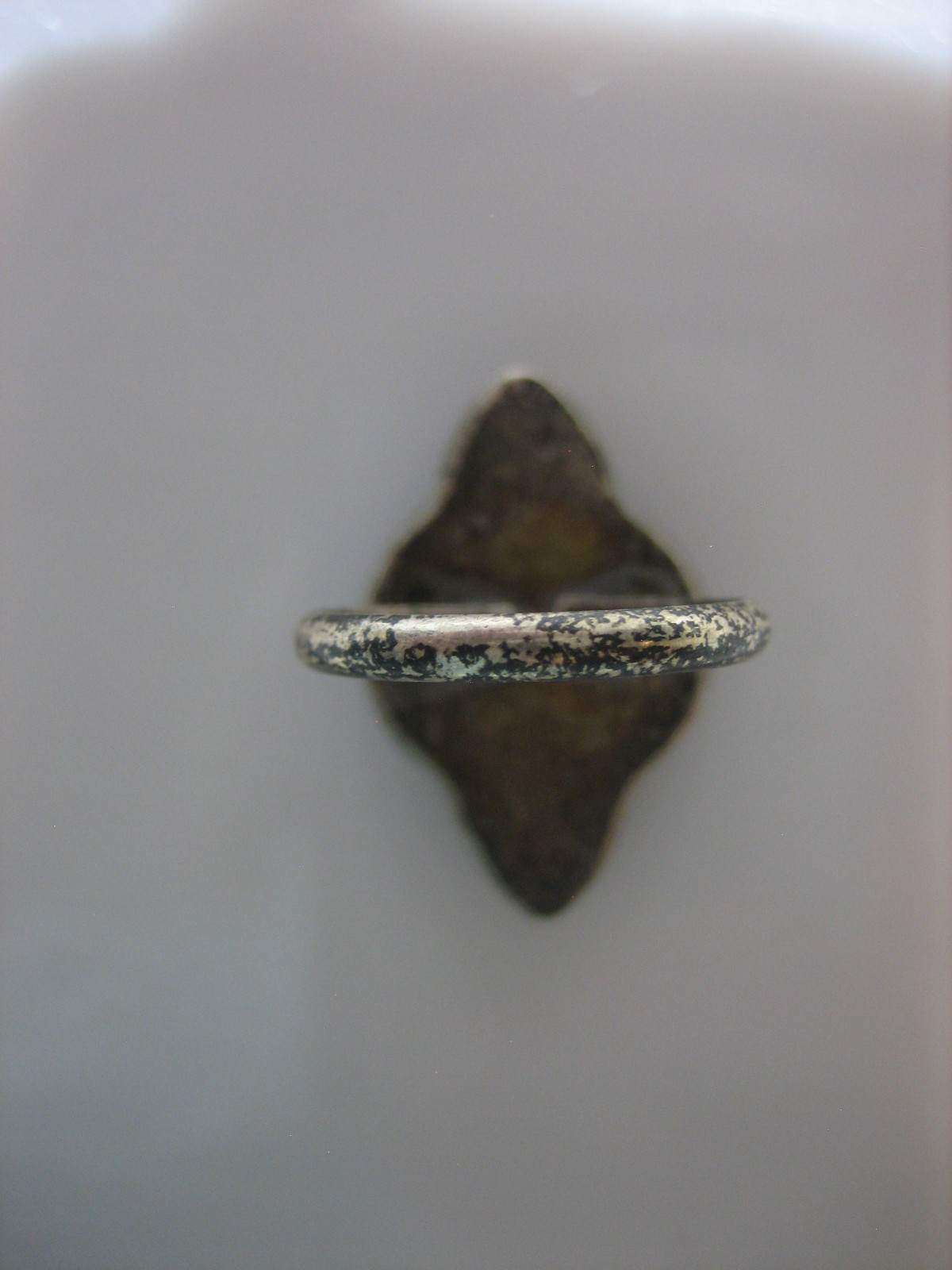VINTAGE SOUTHWESTERN STERLING SILVER TURQUOISE BEAD RING SIZE 4.25