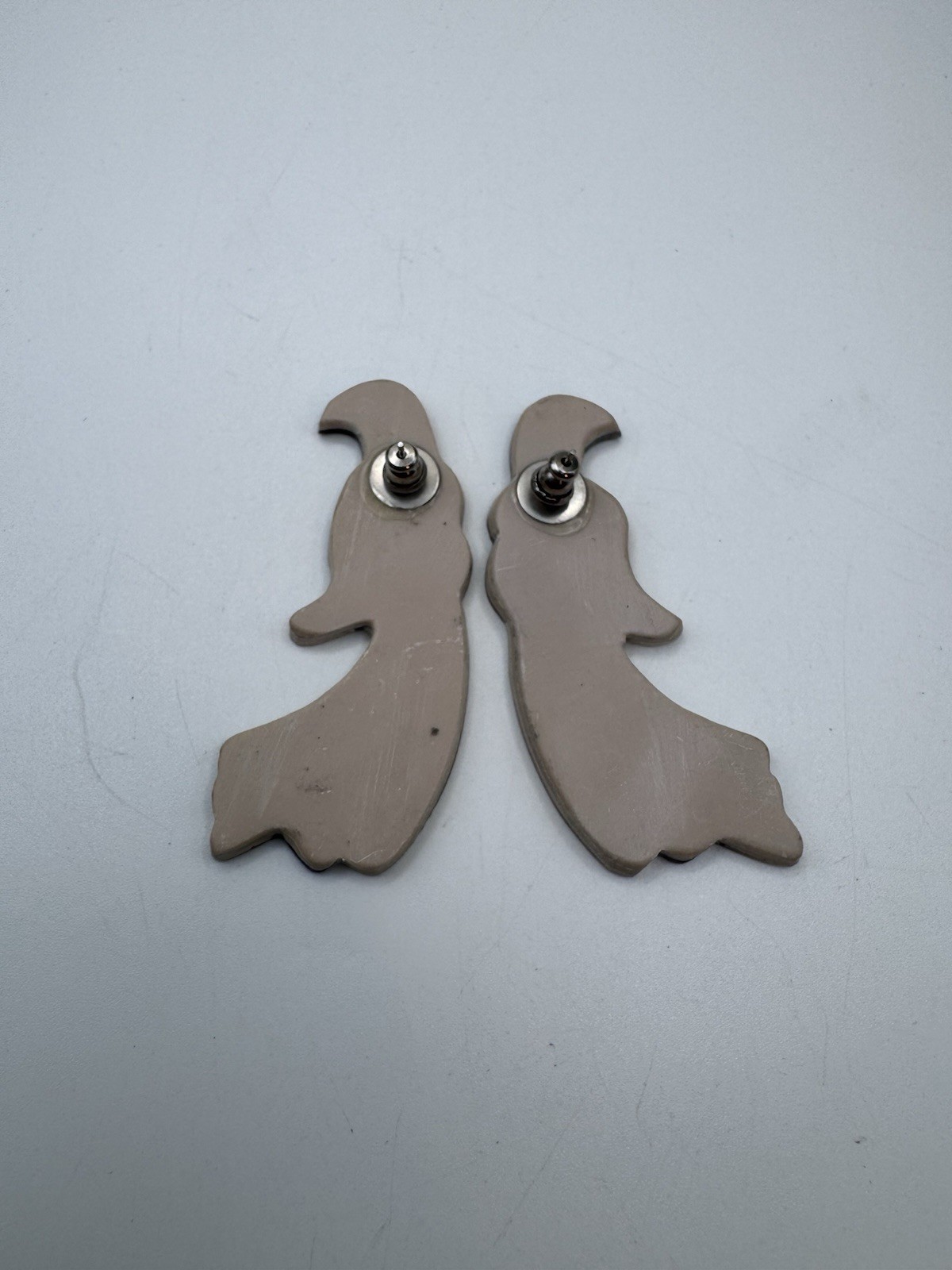 Vintage Hadley Inlaid Abalone & Mother of Pearl Bird Earrings