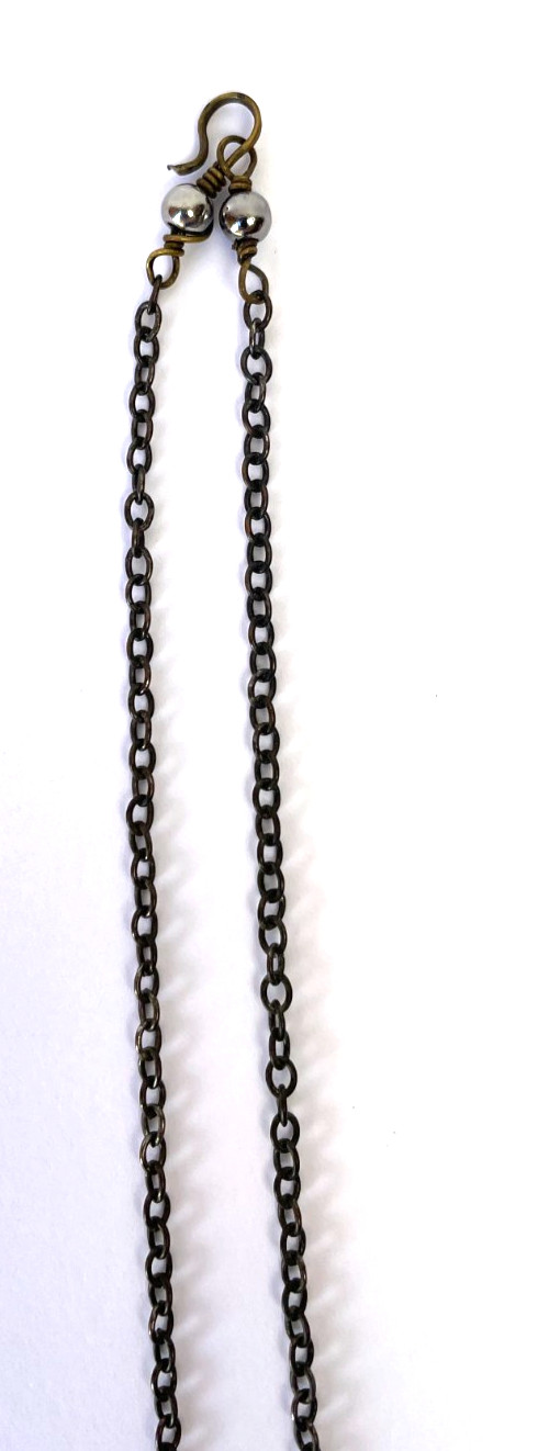 Vintage Filagree Metal Silver Tone Coin Purse Pendant Long Necklace