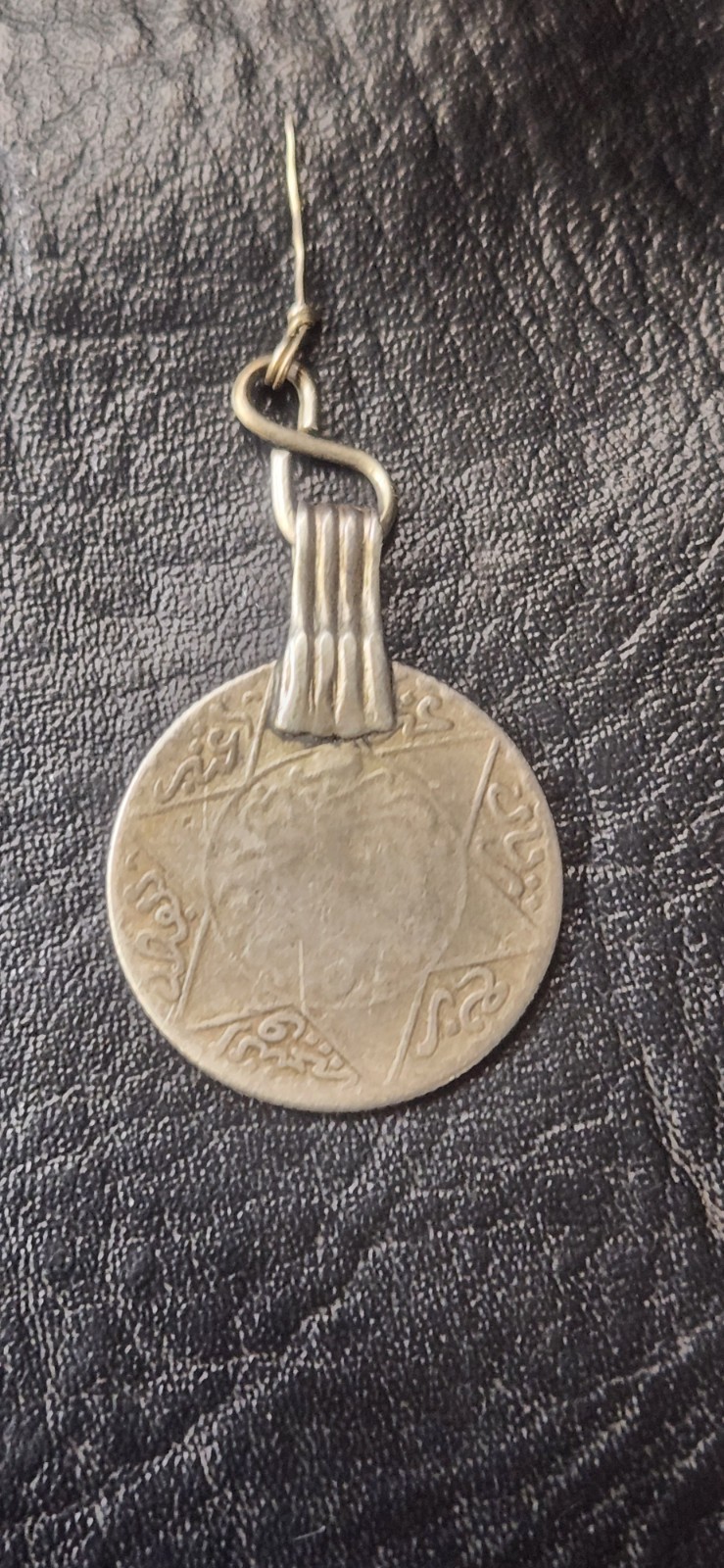 19th Century Moroccan Coin Necklace Sterling Silver Earring Pendant Antique
