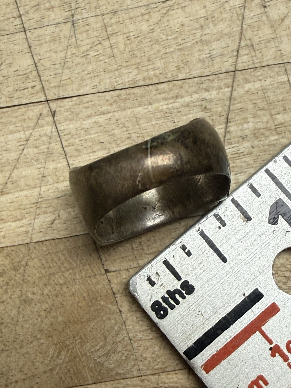 Tax Mex Sterling JMB 925 Silver Inlay Ring Vintage Signed Sz 6.5