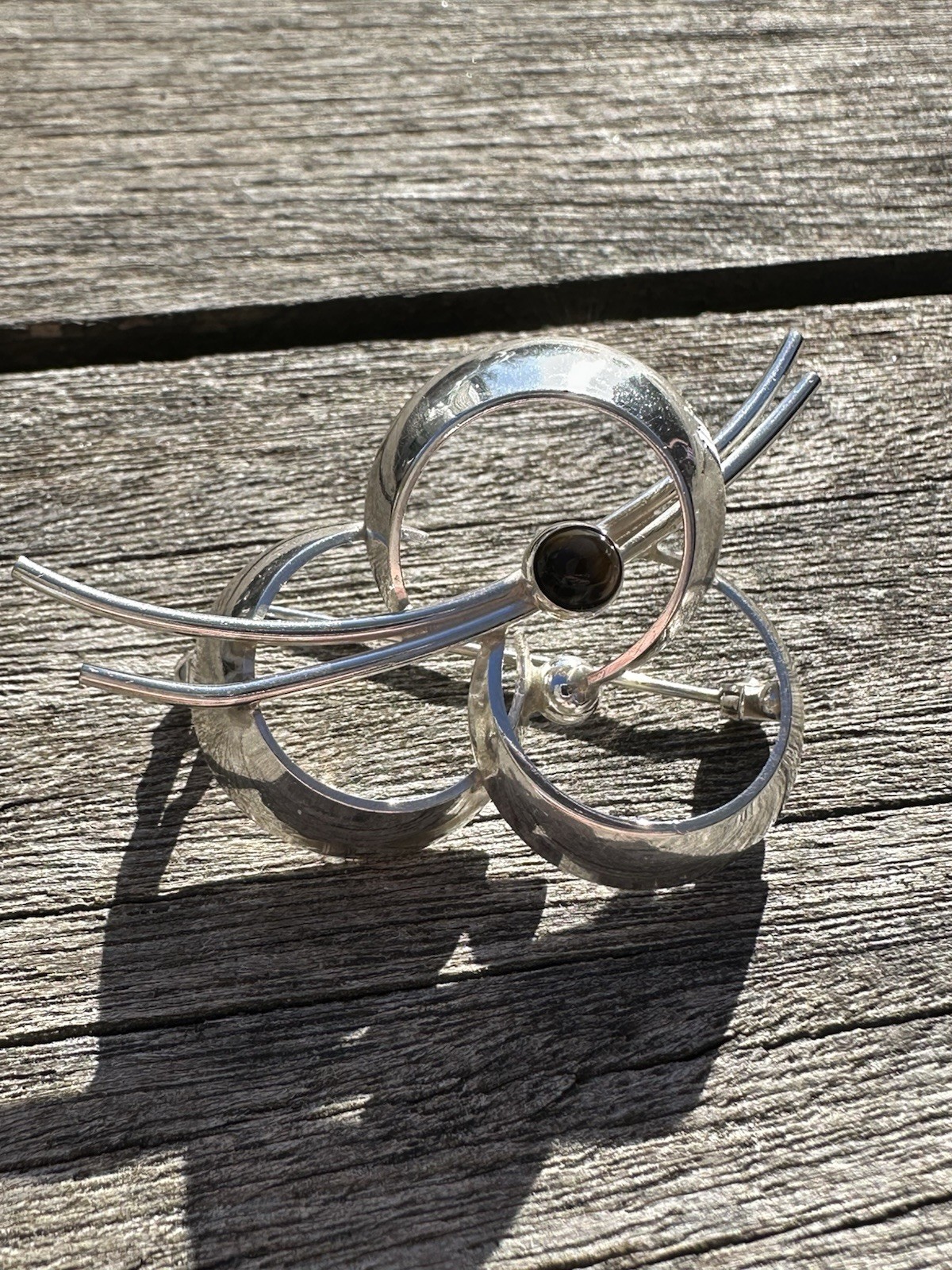 N.E From Vintage Denmark 925S Sterling Silver Modernist brooch