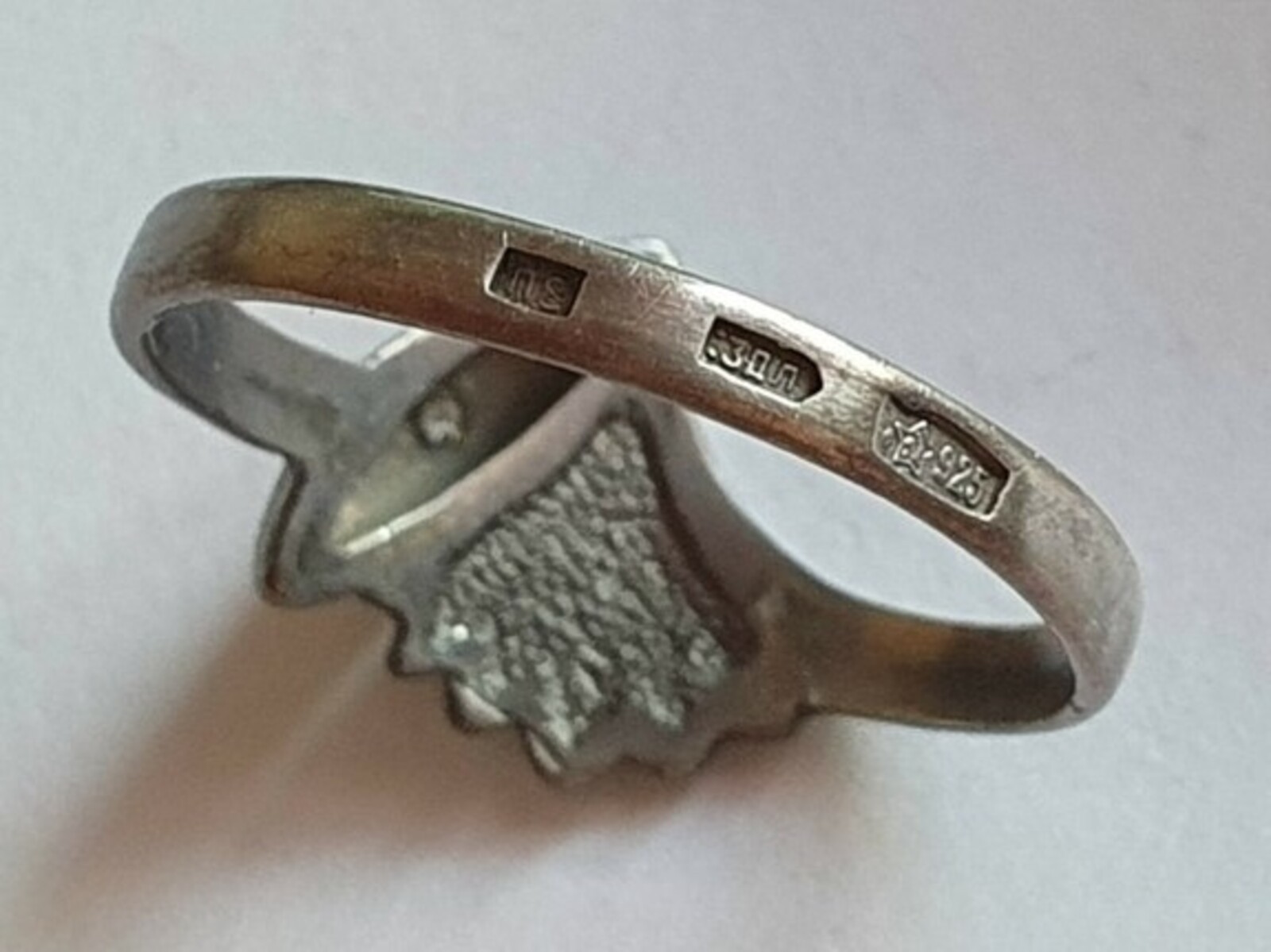 Vintage Soviet USSR ring sterling silver 925 ⭐ Size 8.5 Weight 2.08 g.