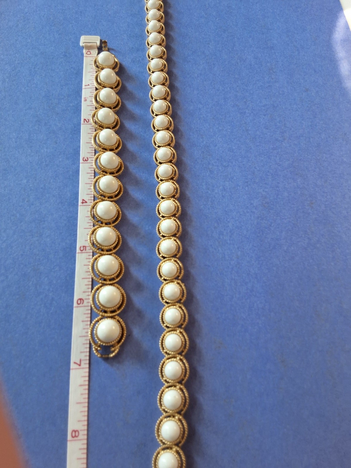 Crown Trifari Necklace And Bracelet Set ( missing clasp cover on bracelet)