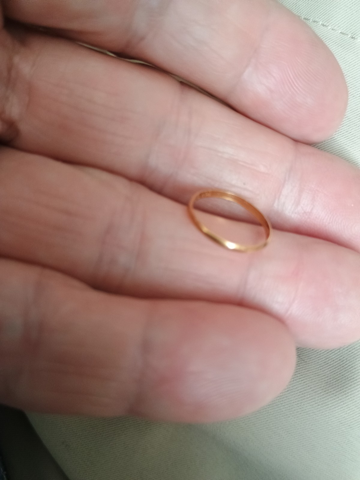 Vintage 10k Baby Gold Band Ring Can Be Worn On Chain As Pendant / Charm as well