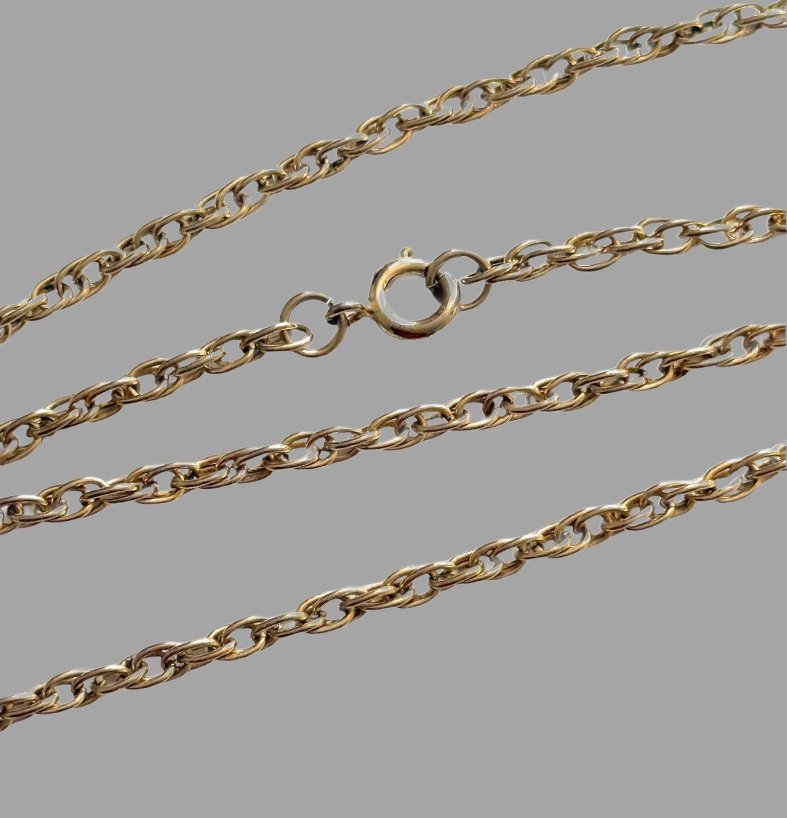 Vintage Art Deco Influence Gold tone Pendant and Chain Geometric Design Necklace