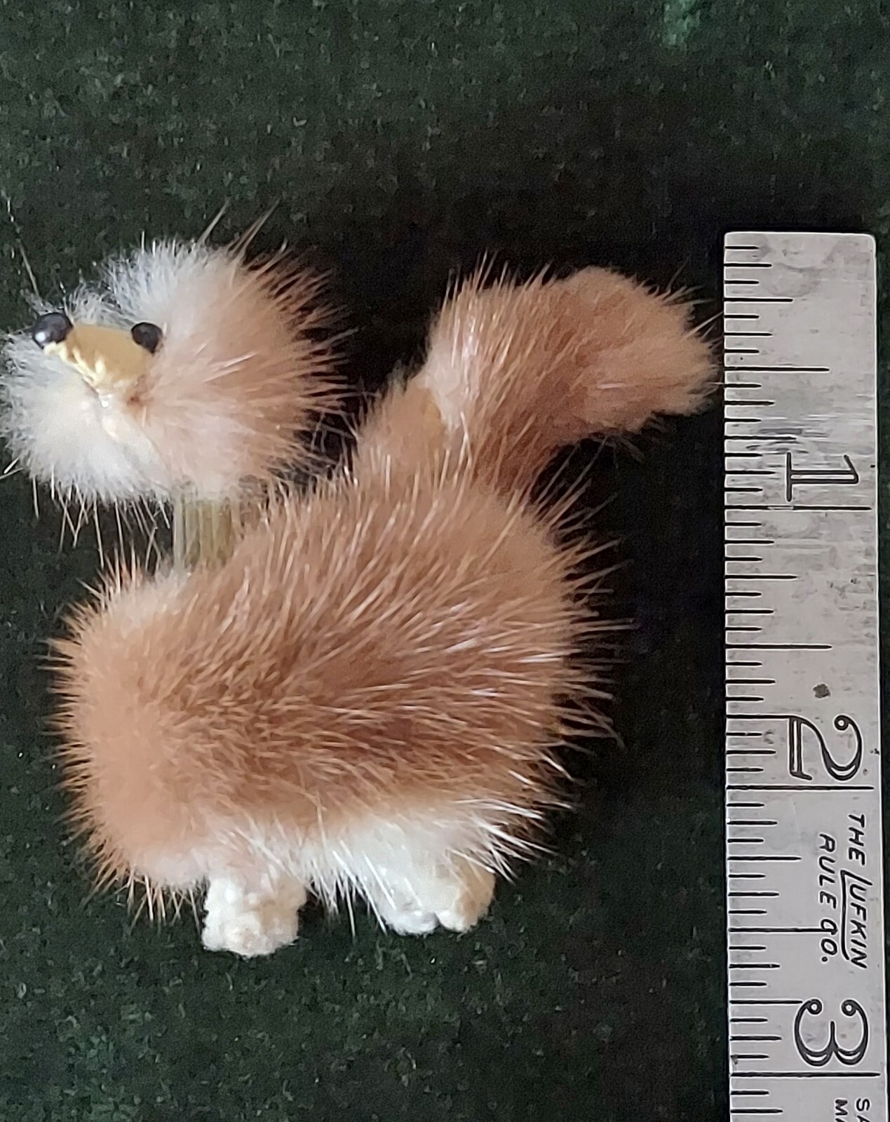 Vintage Mink Fur Poodle Dog Brooch Pin
