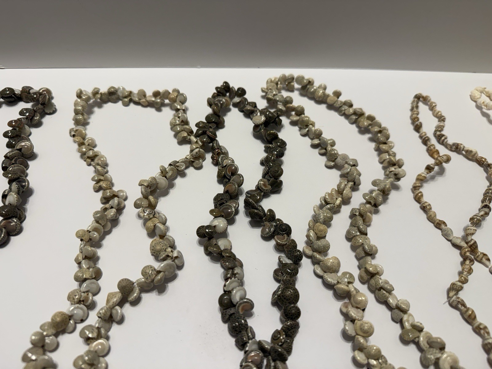 Shell Necklaces Vintage Style Shell Lei Tiny Natural Sea Shells Lot Of 8