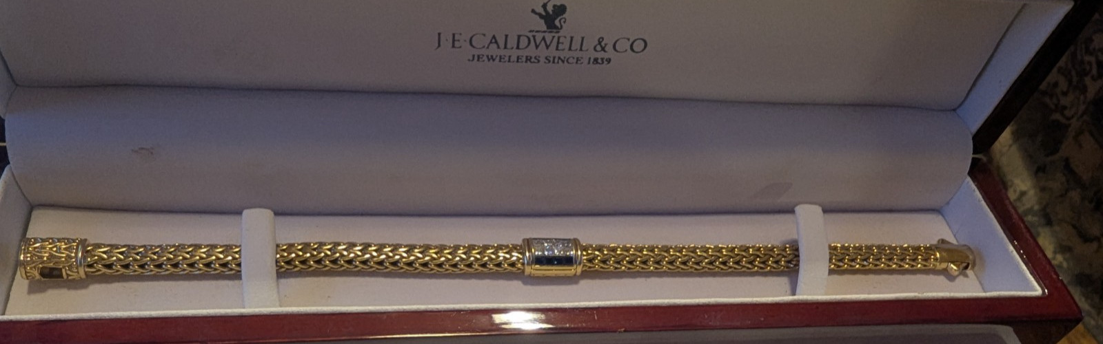 John Hardy Icon 18K Yellow Gold Sapphire & Diamond Bracelet 8” 44g Heavy #10