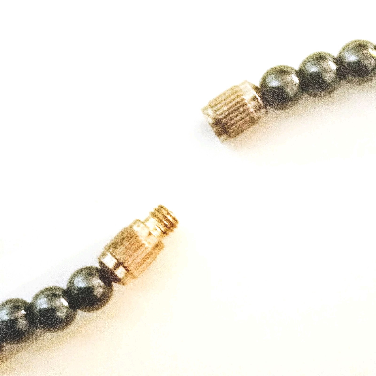 Vintage Estate Hematite Art Deco Beaded Necklace, Greyish Black, Screw Clasp