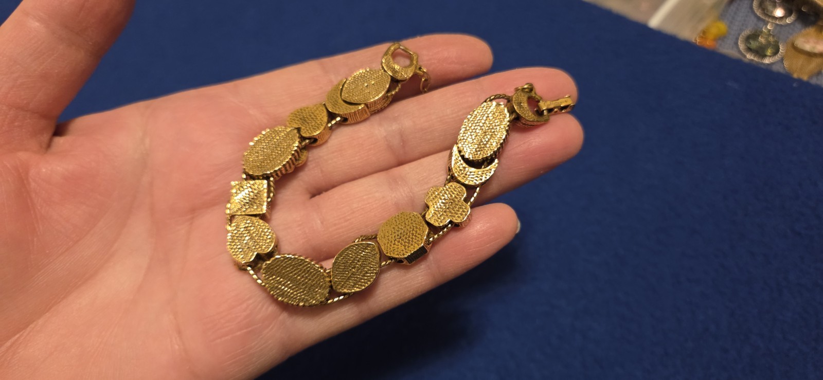 Vintage Goldette NY Victorian Revival Slide A Charm Bracelet. Excellent Cond.