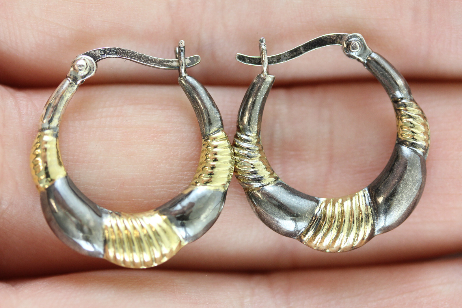 VINTAGE STERLING SILVER DANGLE DROP EARRINGS 925 PRETTY DESIGN CLASSIC