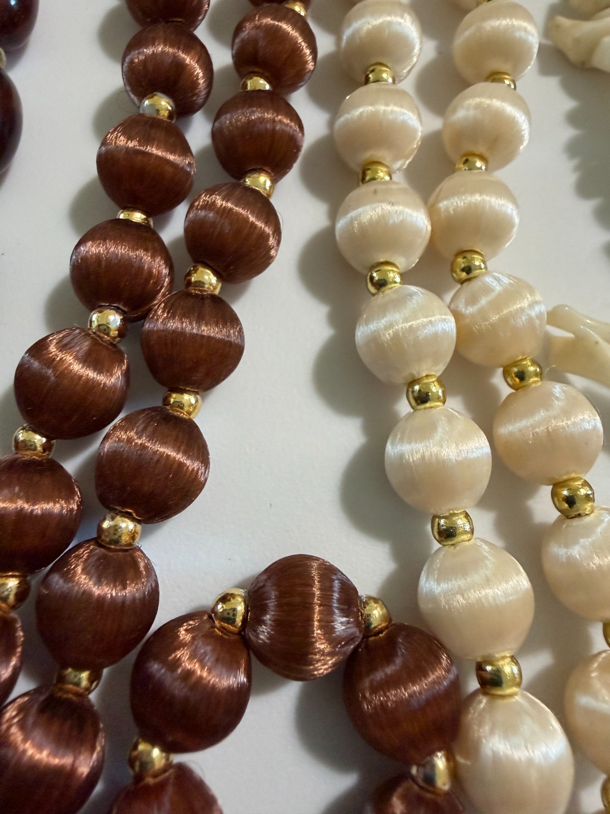 Lot of 13 Necklaces Vintage Costume Shell Beaded Pendant Wood Crocheted Dress Up
