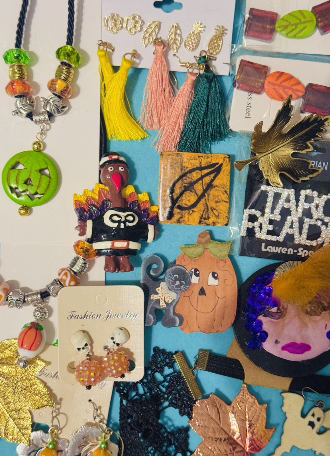 Halloween Fall Theme Jewelry Lot Of 65. Some Signed Some New With Tag