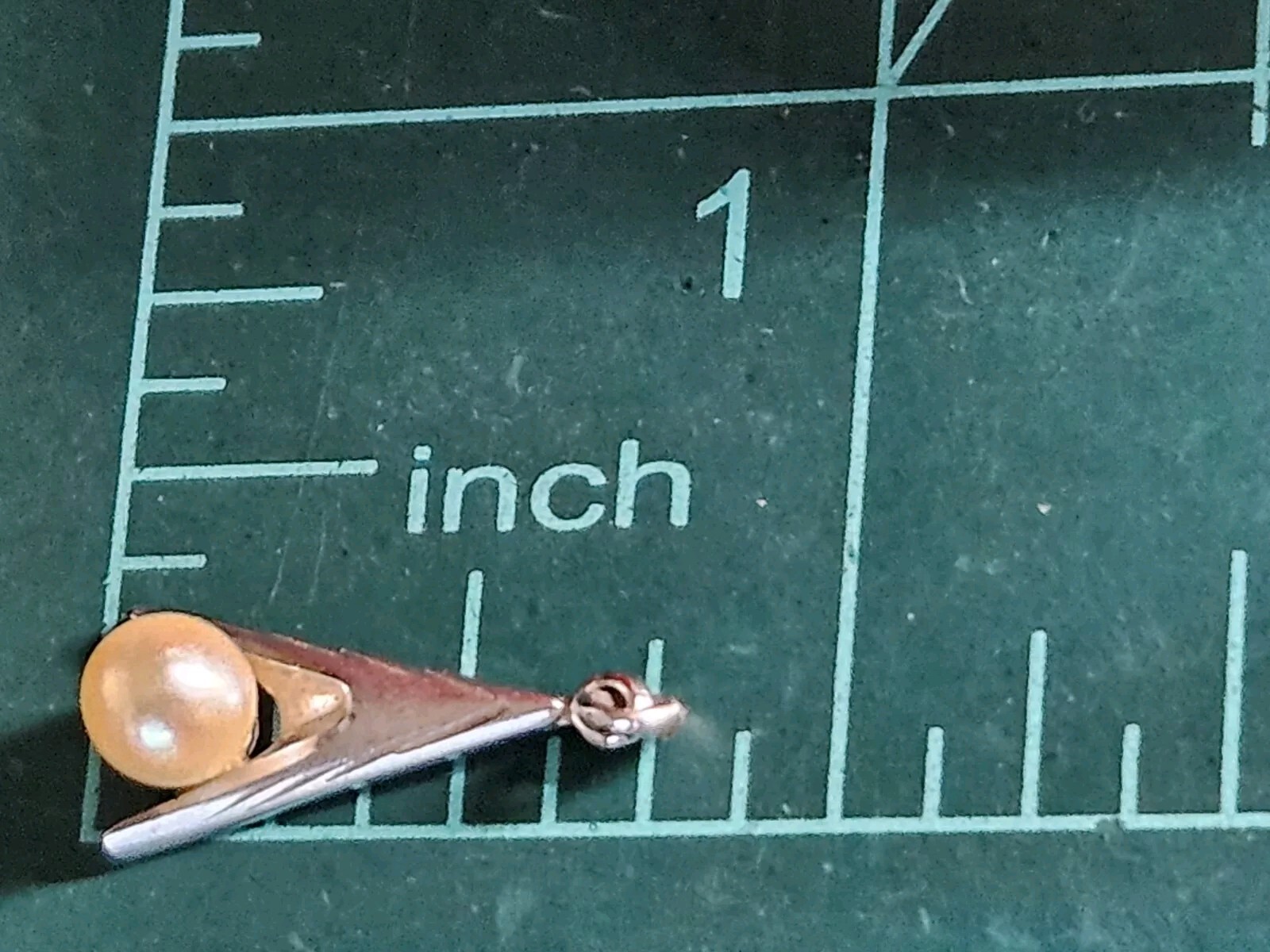 Vintage Sterling Silver Pearl Minimalist Small Charm