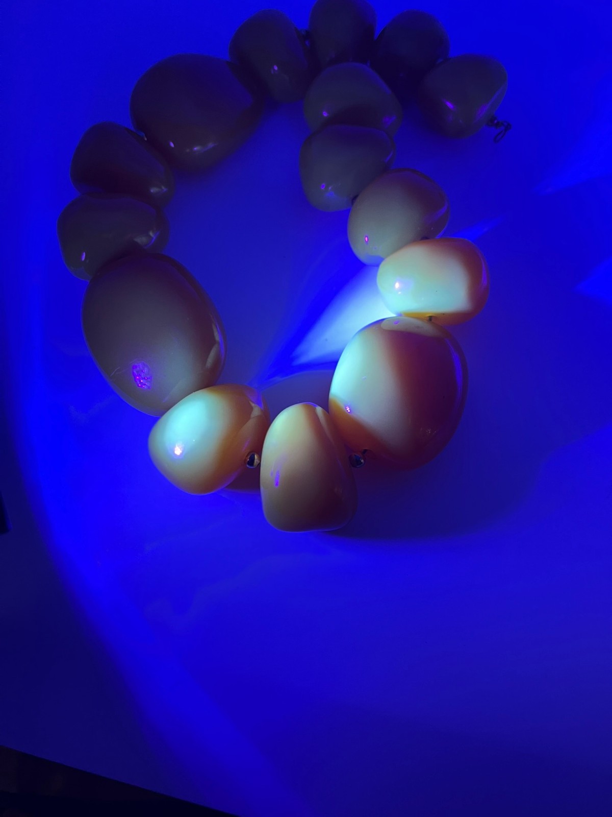 Kenneth Lane Amber Orange Resin Nugget Beaded Chunky Gold Plated Collar Necklace