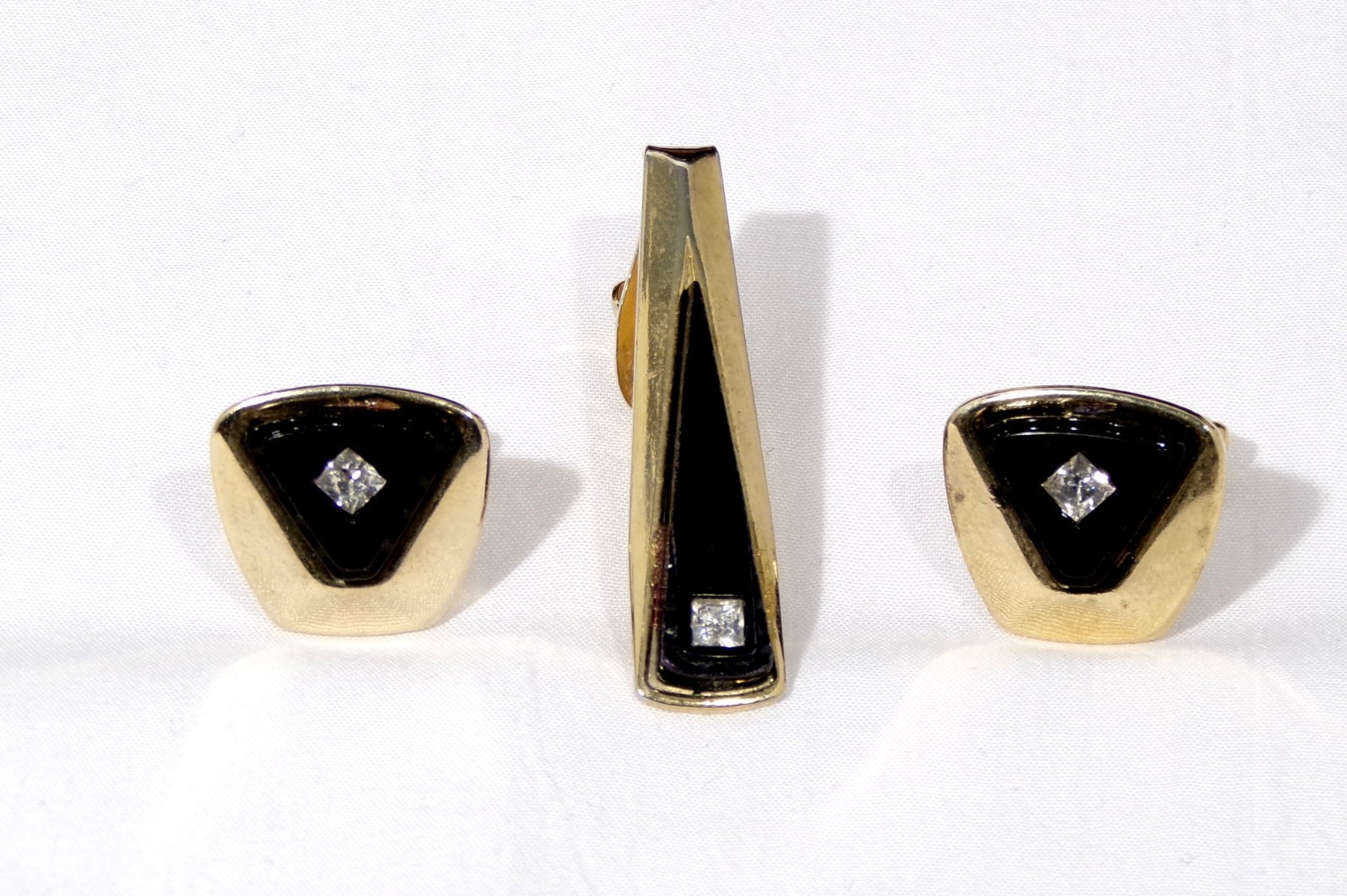5 Vintage Jewelry CUFF LINKS Sets 1 Tie Clip Gold & Silver Tone NICE !