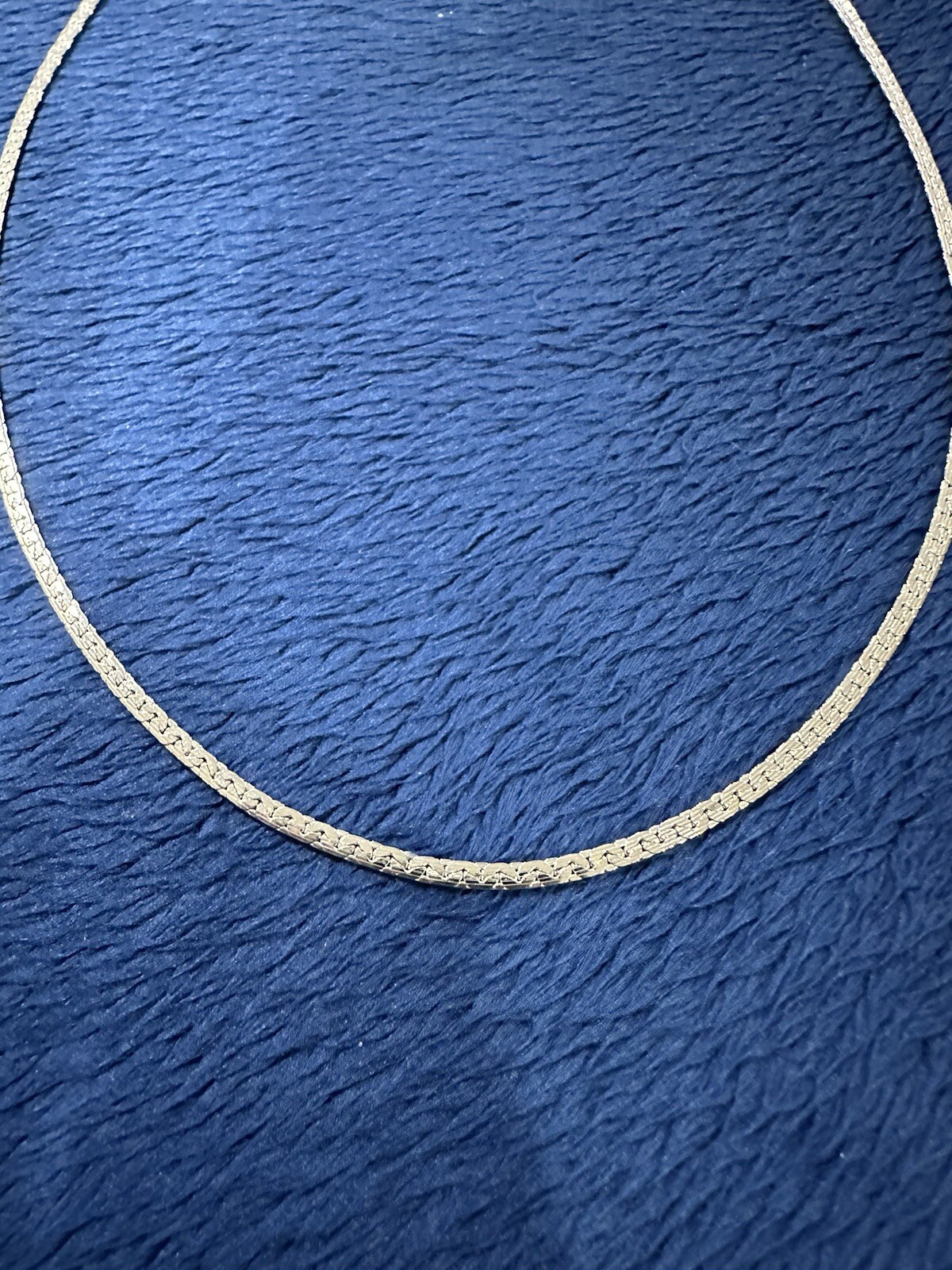 Vintage Sterling Silver 925 Woven Link Style Chain Necklace, 16.5in, 2mm Thick
