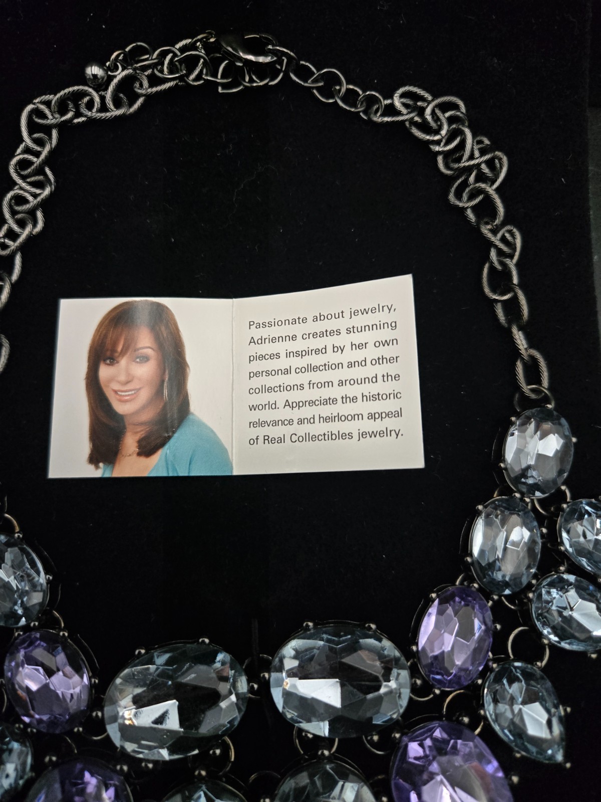Stunning Blue Purple Faceted Necklace & Earrings Real Collectibles by Adrienne