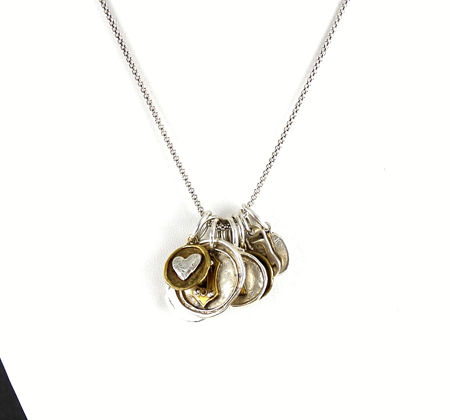 Waxing Poetic 925 Sterling Silver Popcorn Chain Necklace Charms Pendant Jewelry