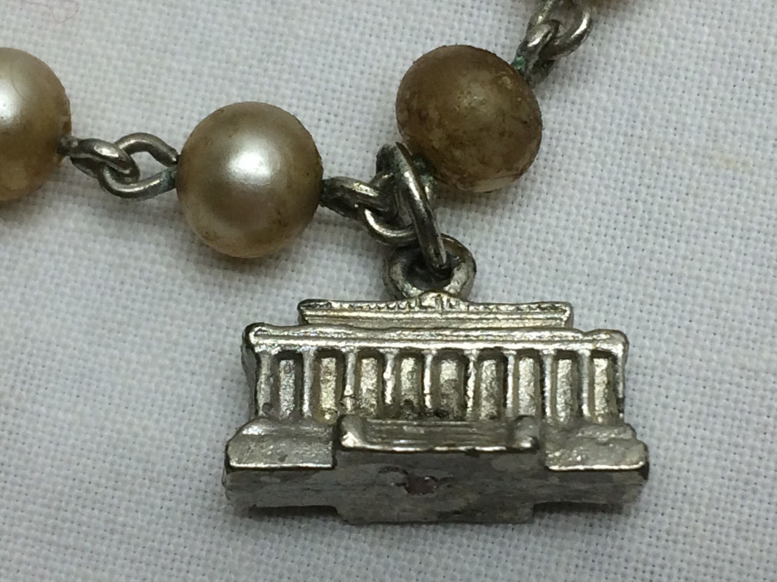 Vintage Charms and Charm Bracelet Washington D. C. Cherry Blossom Tree Buildings
