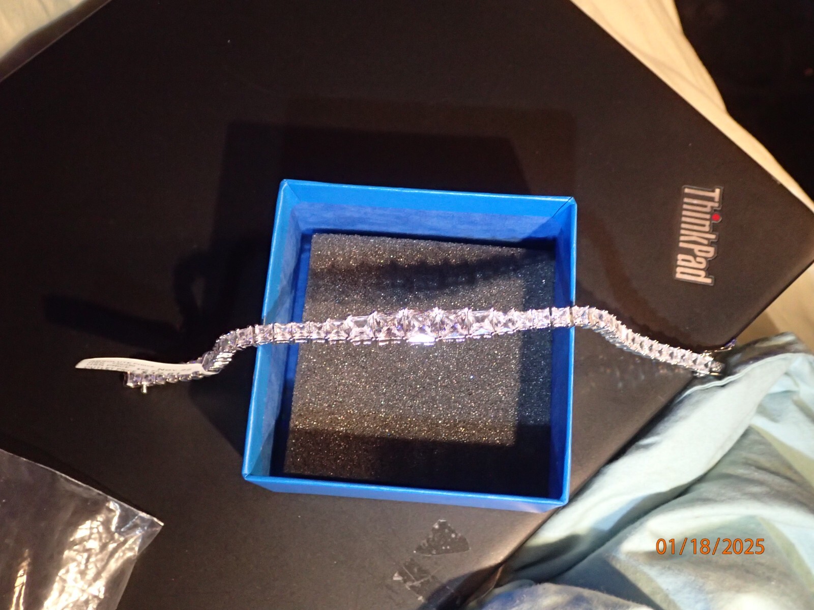 Absolute Sterling Silver Quadrillion Cut Tennis Bracelet HSN