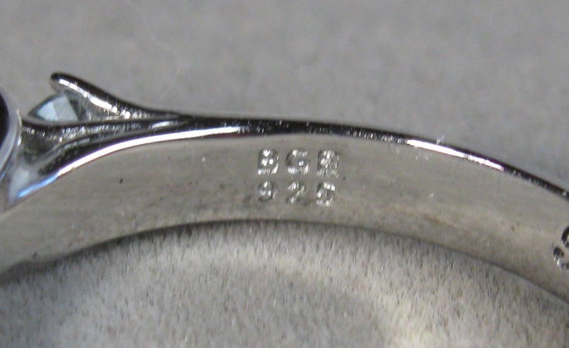 Sterling Silver White Topaz Triple Stone Ring 2.1g Size 10 BGE #B175