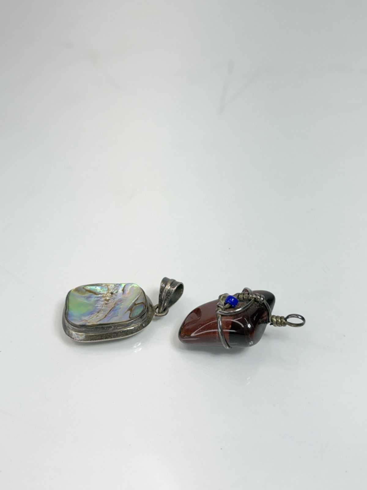 Sterling Silver and stone Necklace pendant – unbranded
