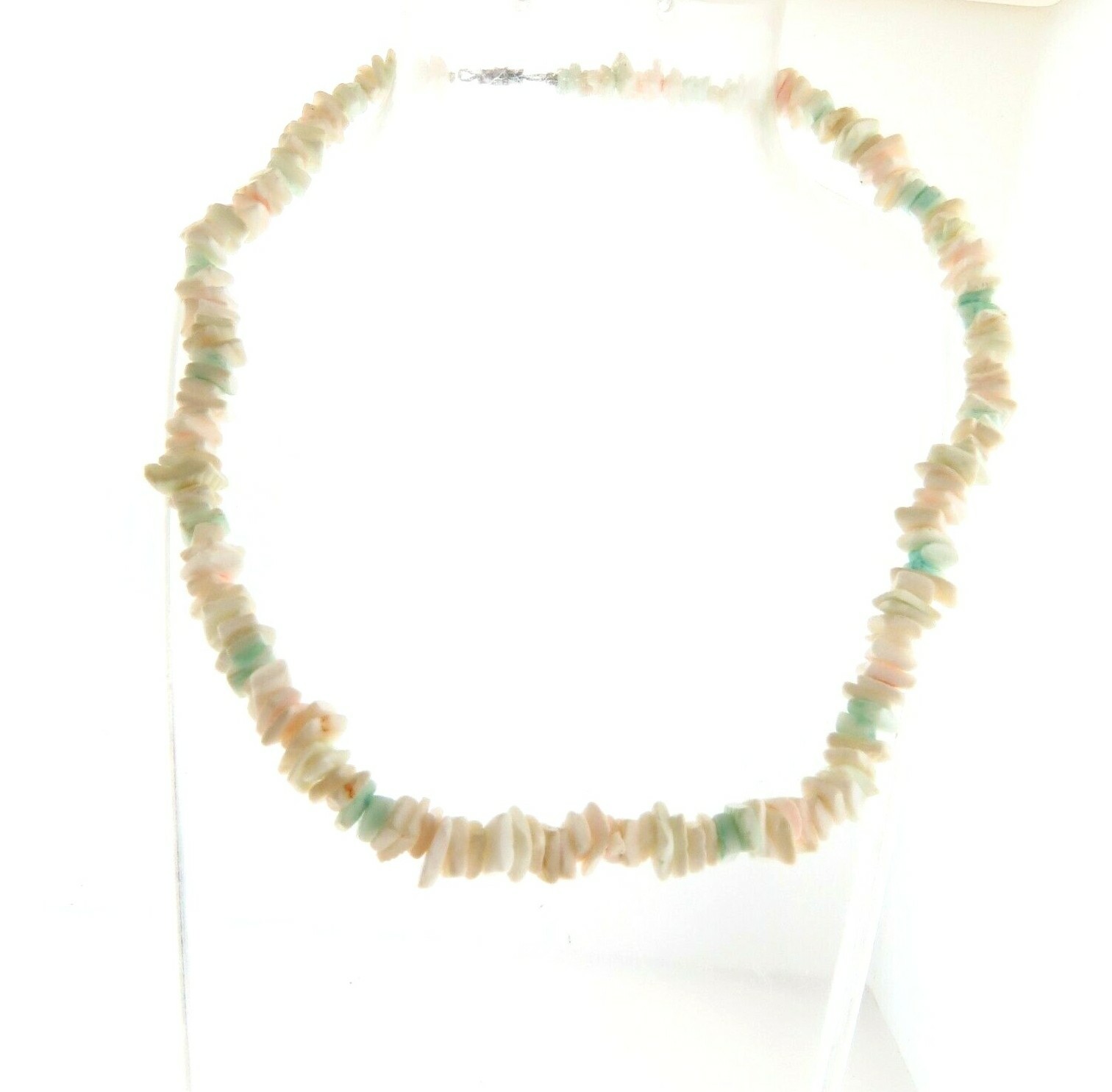 Vintage Shell Necklace 8mm 16.5 inch