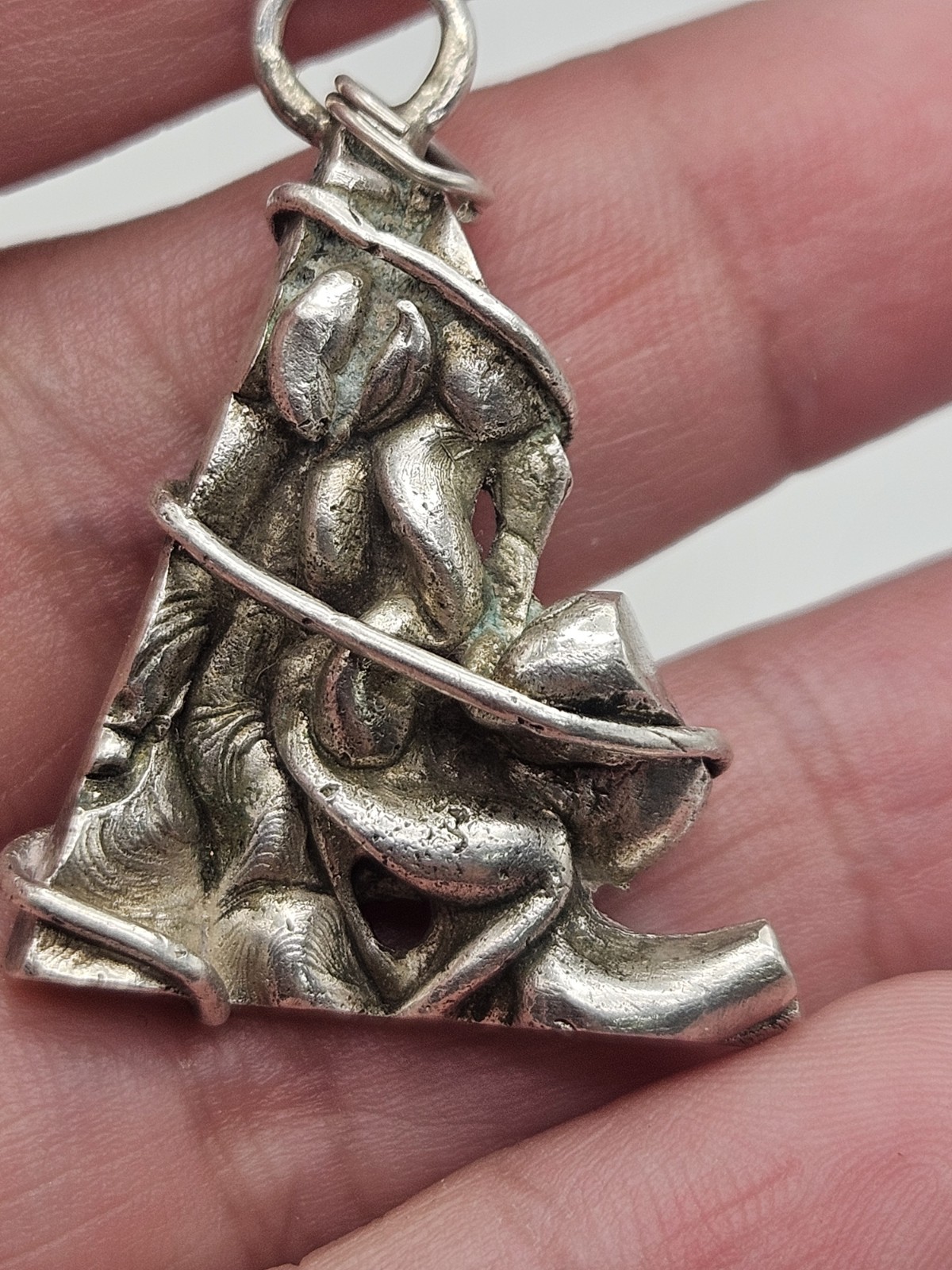 Vintage Brutalist Modernist Sterling Silver Pendant