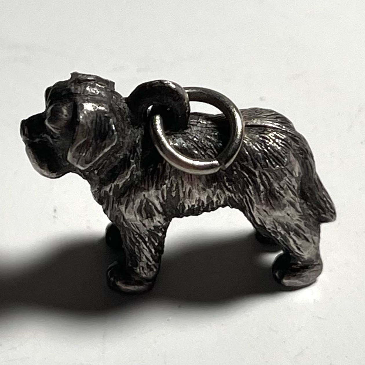 Pewter Bearded Collie Dog Charm Or Pendant 25MM Length Vintage – P76