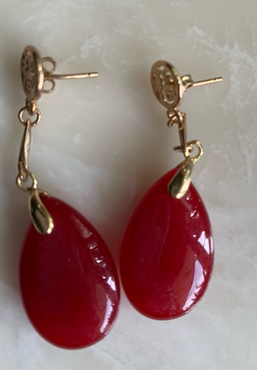 Carnelian 18KGP 17” Necklace And Earrings