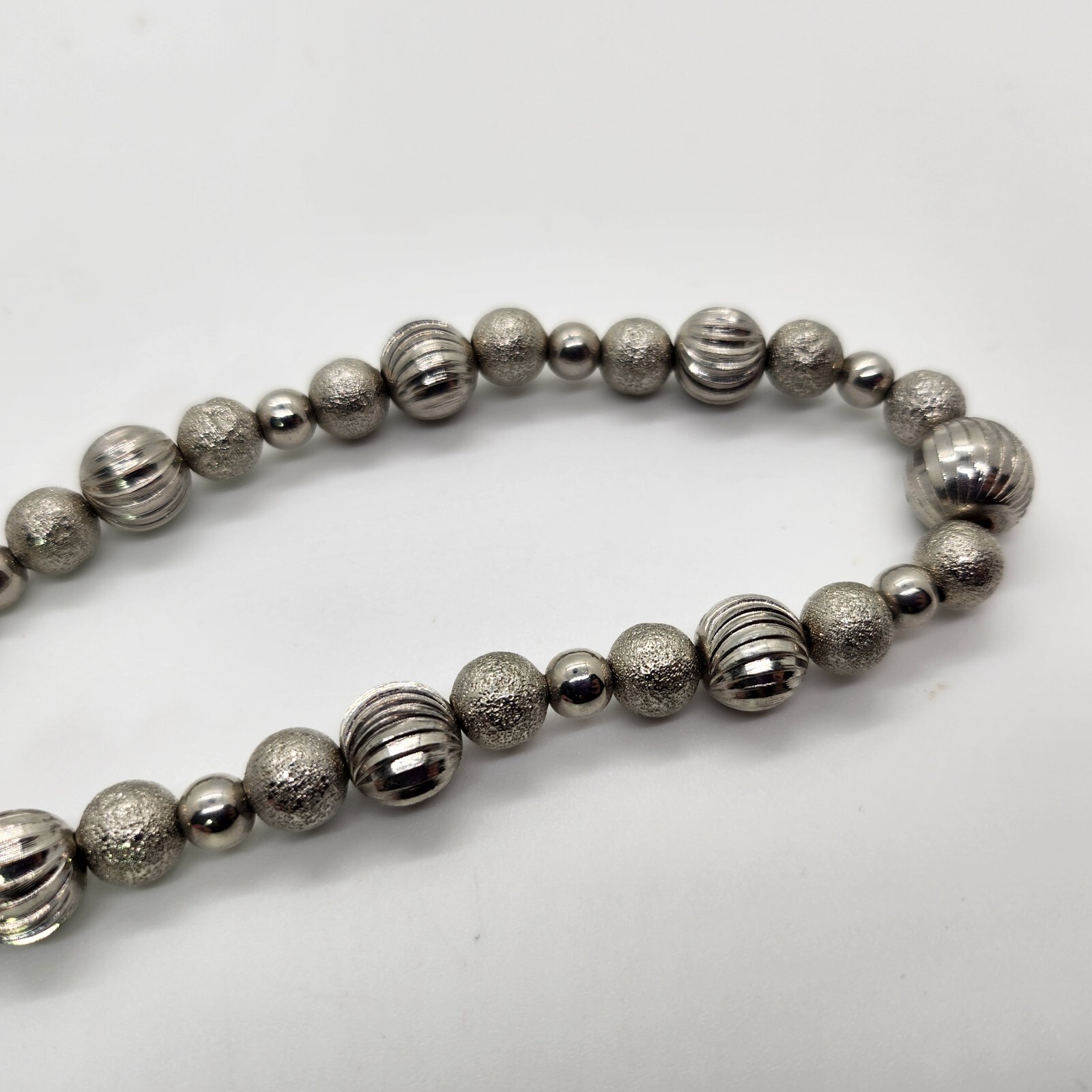 Monet – Silver Tone – Ball Necklace – See Photos For Size And Condition