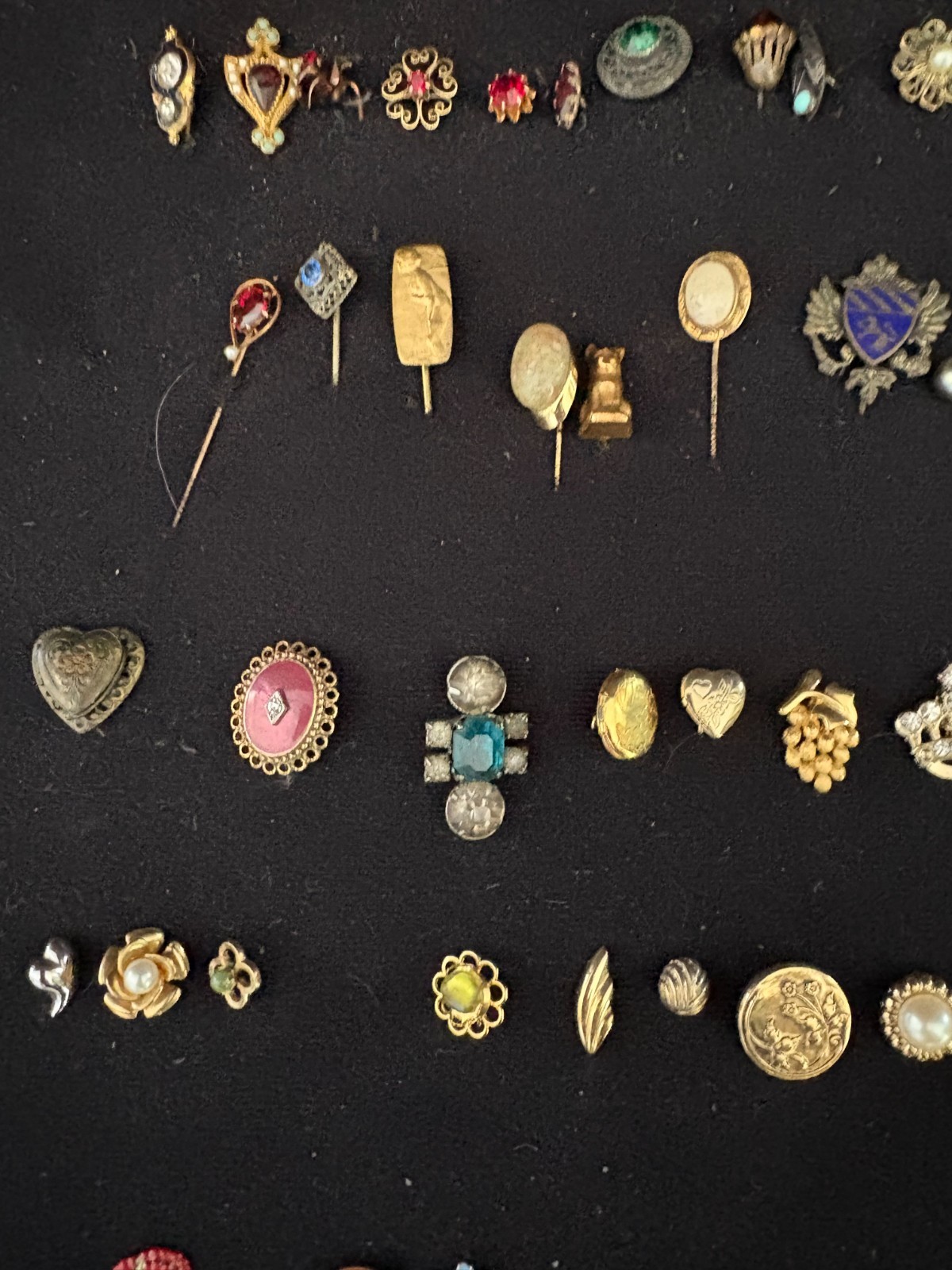 Stick Pin Collection, lot of 114, unique and vintage, hat pins, lapel pins