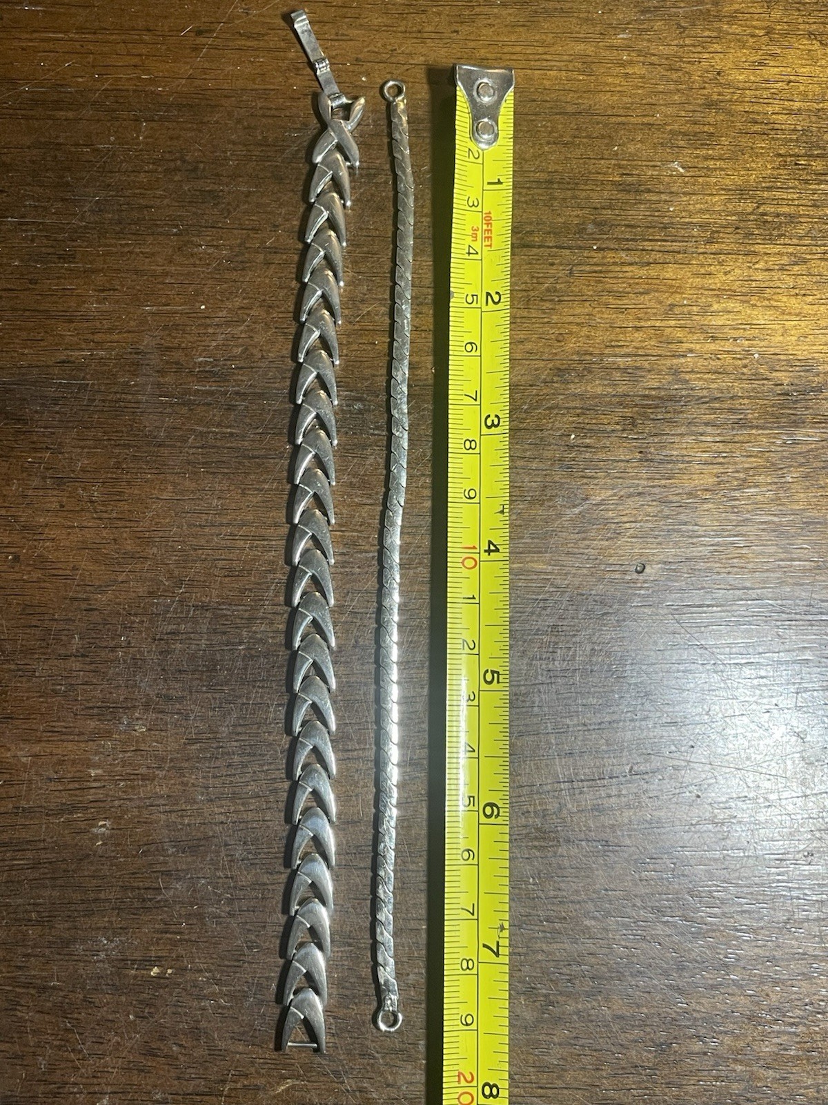 (2) Vintage Steel Bracelets Pair Material Not Sure Bracelet Pair Of Set